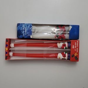 Christmas Taper Candles, Santa, Candycanes, Vintage? Original Box